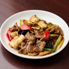 牛肉のカキ油炒め
