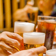 宴会コースはすべて飲み放題付き！単品飲み放題も♪