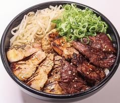 牛ハラミ&塩麹厚切り豚カルビ丼