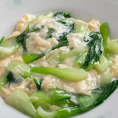 チンゲンサイと生湯葉の塩味煮