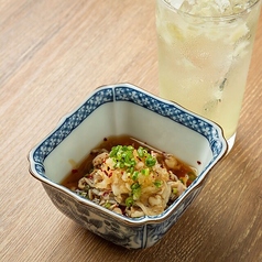 その2 酢モツ鬼おろしと自家製レモンサワーで酸味の相乗効果で食欲増進!