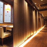 ゆったり座れる完全個室をご用意