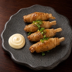 魔鶏の皮餃子