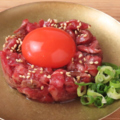 料理メニュー写真&nbsp;レアステーキユッケ風