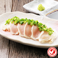 料理メニュー写真&nbsp;【肉刺】親鶏むね肉の炙り刺し～わさび醤油で～