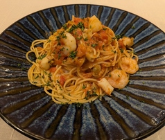 シーフードパスタ　トマトソース