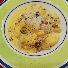 季節限定！パンチェッタとキノコのカボチャクリームニョッキ