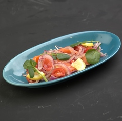 スモークサーモンとクレソンのレモンマリネ