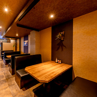 デートや会食にも最適なプライベート感ある空間