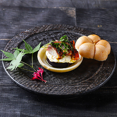 京丹後産へしこの炙り　焼茄子クリーム