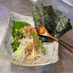 本日の魚のなめろう海苔添え