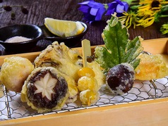 秋野菜の天ぷら盛合せ