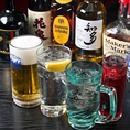 種類豊富なドリンクメニューをご用意。お得な飲み放題付コースも各種取り揃えております。