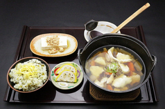 天草大王だご汁定食(だご汁・高菜飯・辛子蓮根・豆腐そぼろ)