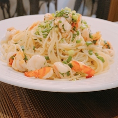 海老と大葉のペペロンチーノ