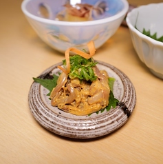 スルメイカの肝和え
