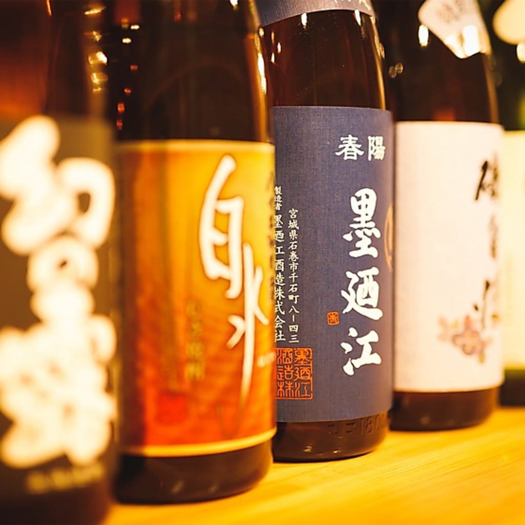 仙台をはじめ全国各地の銘酒の中から、魚に合う味わいのお酒をご提供。