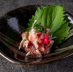 ネギとろ梅水晶和え