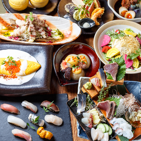 日本酒と本格焼酎の豊富な品揃え、こだわりの鮮魚と旬野菜を使用した和食・居酒屋料理