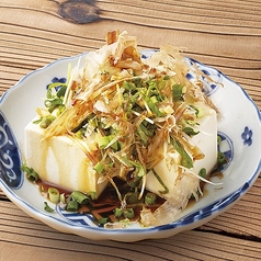 薬味まみれ冷奴/お新香盛り