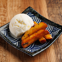 鳴門金時のスティック大学芋 -バニラアイス添え-