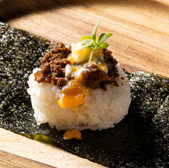 知多牛のすき焼き風 醤油糀そぼろ トリュフ香る温度卵のソース