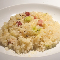 そら豆とベーコンのリゾット