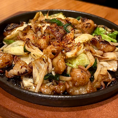 もつ鍋屋の鉄板やみつきホルモン