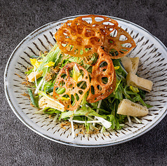 カリカリじゃこと水菜のサラダ