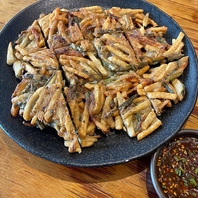 カリッと香ばしい♪じゃがいもと野菜の自家製チヂミ