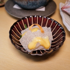 子持ちこんにゃく　酢味噌かけ