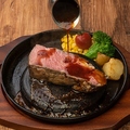 料理メニュー写真 [2]石焼き！低温ローストビーフの厚切りステーキ～和風ローストガーリックソース～