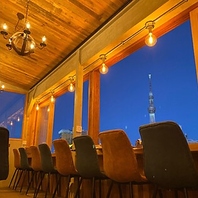 隅田川やスカイツリーなど浅草を一望◎カップルシート