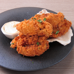 ゆずマヨで食べるカキフライ