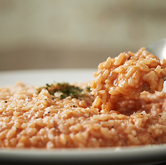 トマトソースのもち米リゾット