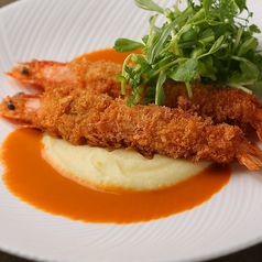 有頭エビフライ　アメリケーヌソース