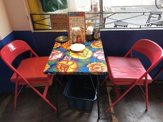 メキシコのカラフルなテーブルクロスを使ったテーブルは、絵になります♪