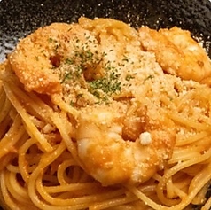 海老のトマトクリームパスタ