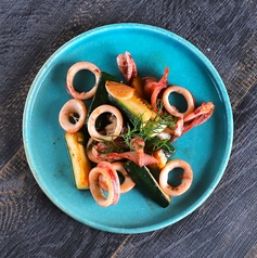 スルメイカとズッキーニのソテー