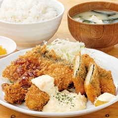 [大満足]秋味フライ盛り合わせ　定食