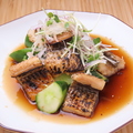 料理メニュー写真 おつまみ炙り煮穴子　きゅうりと薬味