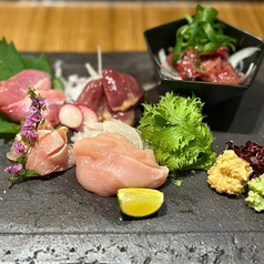 鮮度の極地!大和肉鶏お刺身 5種盛り合わせ(一人前)