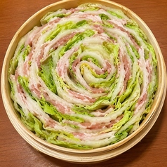 白菜と豚肉の花蒸し