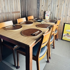 当店の6名様用個室は、大切なお仲間との集まりやビジネスミーティングに最適な空間です。落ち着いた雰囲気の中で、プライベートな会話を楽しみながらお食事をお楽しみいただけます。特別なひとときをぜひご堪能ください