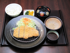 りんどうポーク ロースカツ定食(ロースカツ・ご飯・味噌汁・漬物)