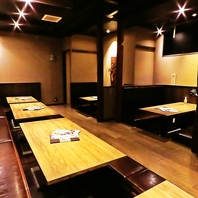 個室が豊富、小人数から大人数まで！
