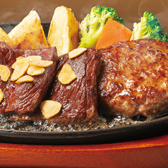 芳醇牛ハラミステーキ80g&どんハンバーグ