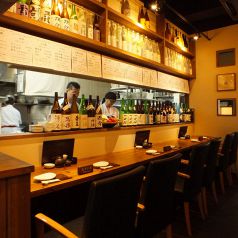 おすすめ！カウンター席！料理人との会話も楽しめます。新宿 居酒屋 日本酒