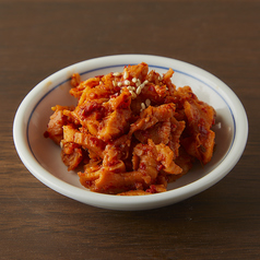 キャロムーチョ/いかセロリ/きゅうりのからし漬け/辛味噌パリパリピーマン/バイ貝煮浸し