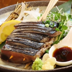 直前炭火炙りカツオのたたき